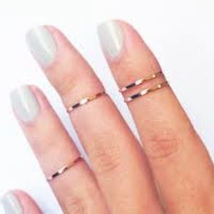 MIDI / knuckle rings Silver & Gold 2pc set NEW