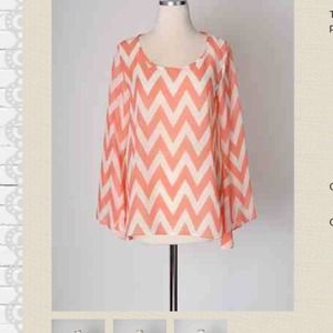 chevron sheer shirt