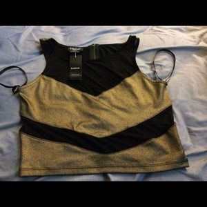 Gold Bebe Crop top