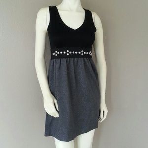Black and Gray Dress SHORT Sparkly Skirt LARGE