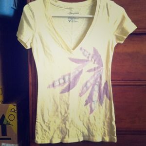 Graphic v-neck