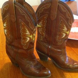 Vintage miss capezio butterfly boots!!