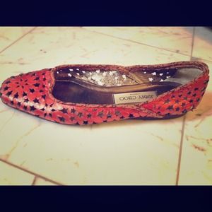 Authentic Jimmy Choo Star Cutout Flats