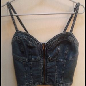 Denim crop top