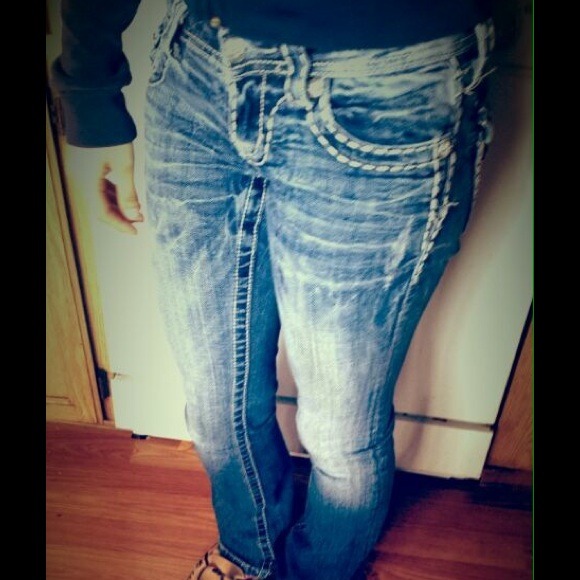 SOLD Miss me jeans size 22 - Picture 3 of 4