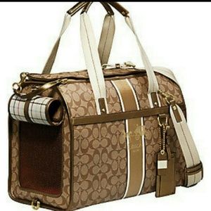 Coach Heritage Stripe Dog Carrier