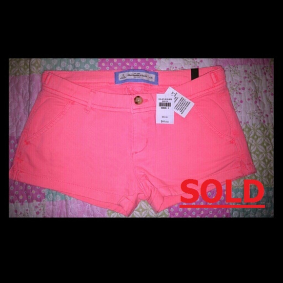 Sold **** Neon peach / coral A&F summer shorts