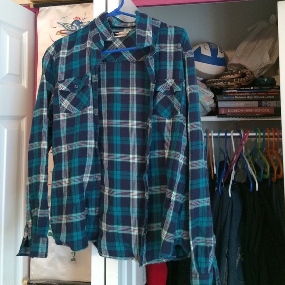 Blue flannel shirt