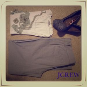 JCREW grey boot cut pants