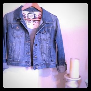 Forever 21 cropped heritage Jean jacket