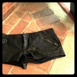 Free people leather shorts