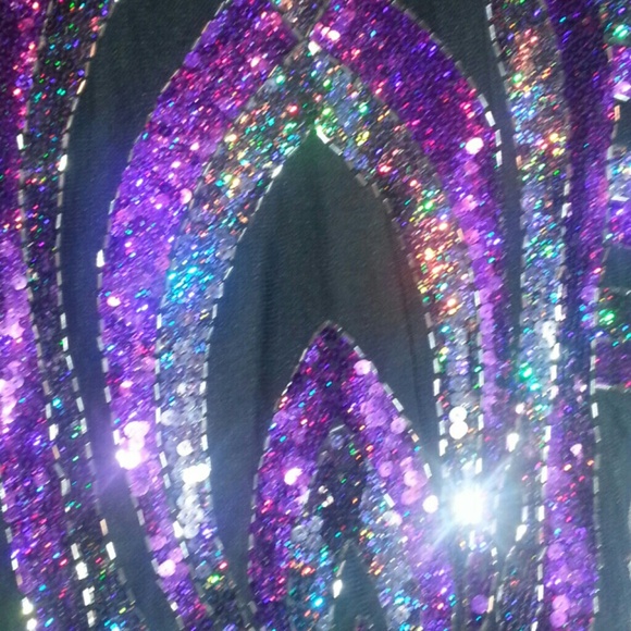 Purple Sequins 80's Inspired Top (NWOT) - Picture 2 of 3