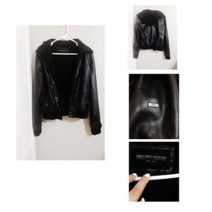Obey leather jacket