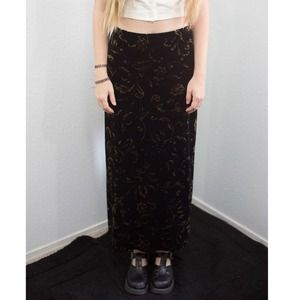 Vintage Velvet Maxi Skirt