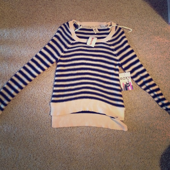 roxy striped sweater