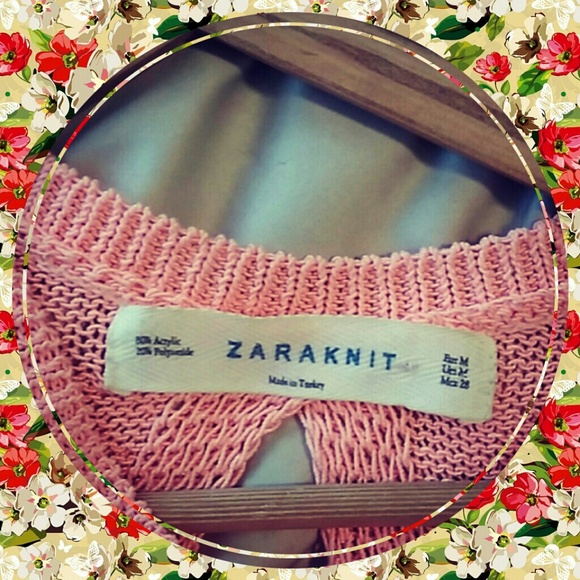 Zara Light Pink Knit Top. Wore once. Size M - Picture 3 of 3
