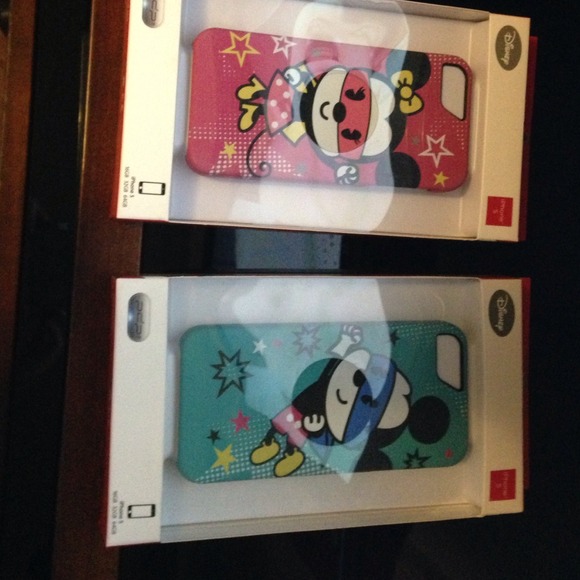 Disney iphone 5 pink  & Blue Mickey & Minnie Mouse