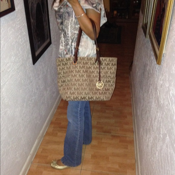 MK large signature tote