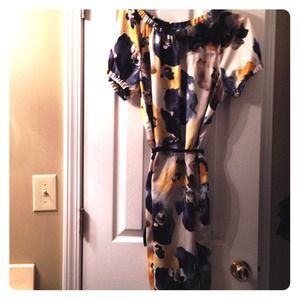 Flower print Vera Wang dress