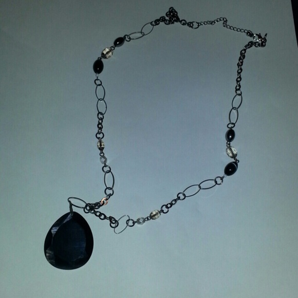 Black and Silver Statement Necklace