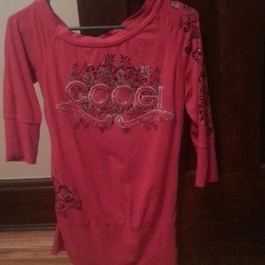 Coogi 3/4 length sleeve shirt L