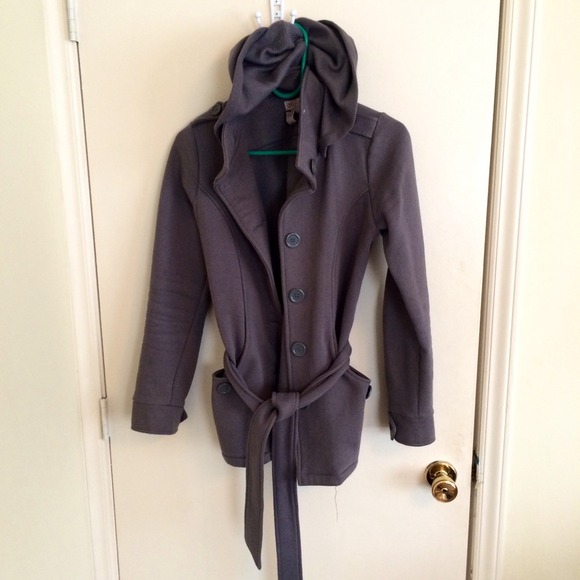 ❌SOLD❌ Grey Knit Peacoat Jacket from Macy's
