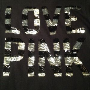 BLACK VICTORIAS SECRET BLING HOODIE