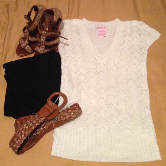 White Knitted Top
