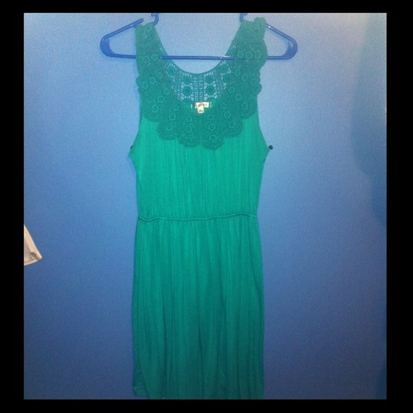 Greenish blue dress