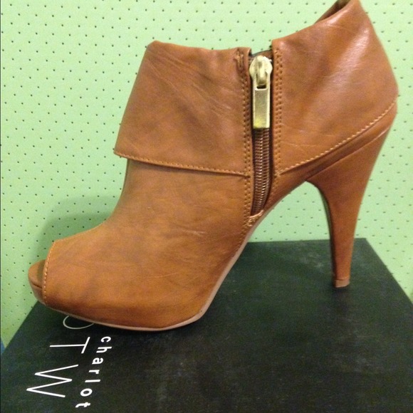 Charlotte Russe Peep Toe Booties - Picture 4 of 4