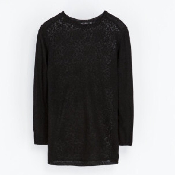 ZARA. New. Long sleeve top with lace back - Picture 4 of 4