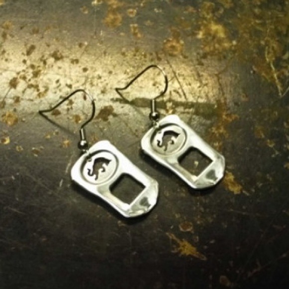 Red bull tab earrings