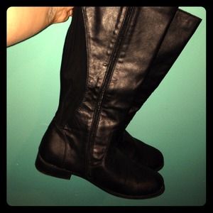 WIDE CAF LEATHER BOOTS