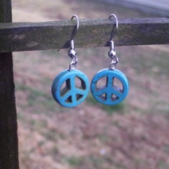 Peace sign earrings