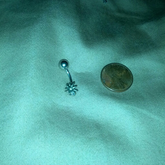 Sold...Body jewelry spider bellyring