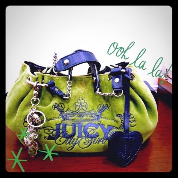 Juicy Couture Velour Blue Green Handbag