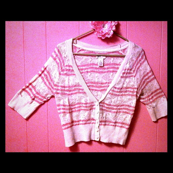 SO cardigan. Pink and tan. Size XL. - Picture 1 of 2