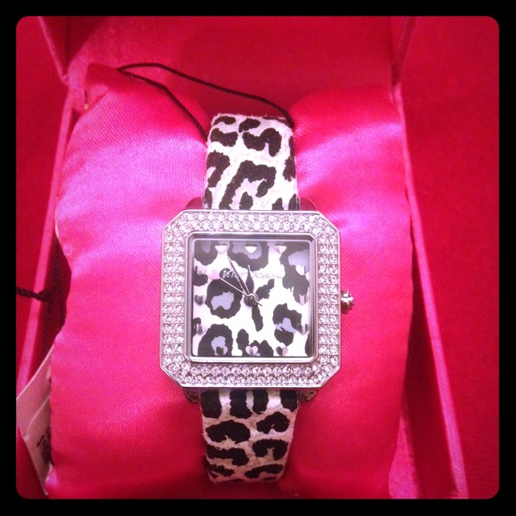 Authentic Betsy Johnson cheetah watch