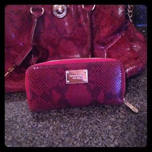 Michael Kors Python skin wallet