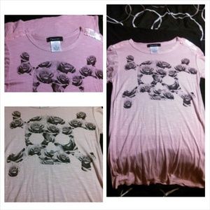Pink Sparkle Skull shirt