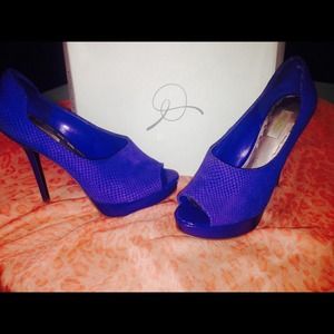 Rachael Roy Peep Toe Cobalt Blue size 8