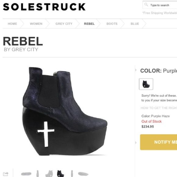 ✨2x HOSTPICK✨Grey City Rebel Heel 🚫ON HOLD🚫 - Picture 3 of 4