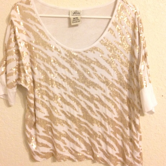 Ariat zebra sequence blouse