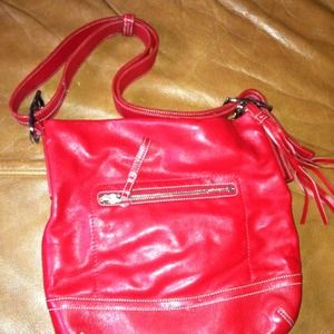 **SOLD***Coach Red Messenger Handbag