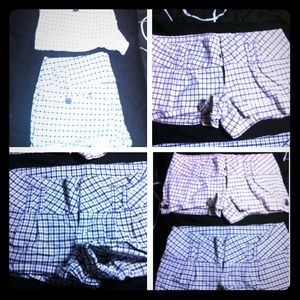 Two pairs of plaid shorts