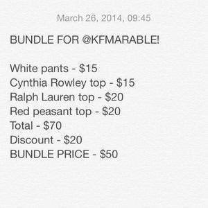 Bundle for @kfmarable!