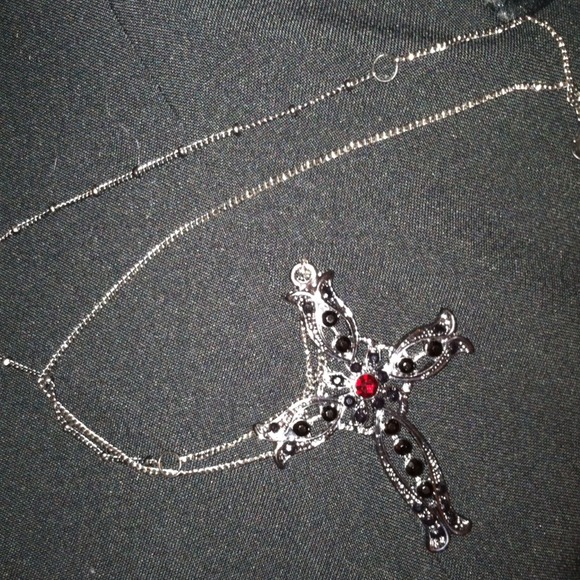 Handmade Cross necklace approx. 24 inches long