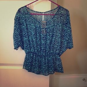 Women's Francesca's animal print top