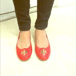 Red Tory Burch classic flat