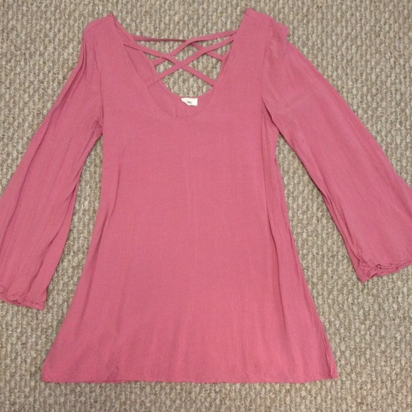 Criss cross salmon dress! NEW